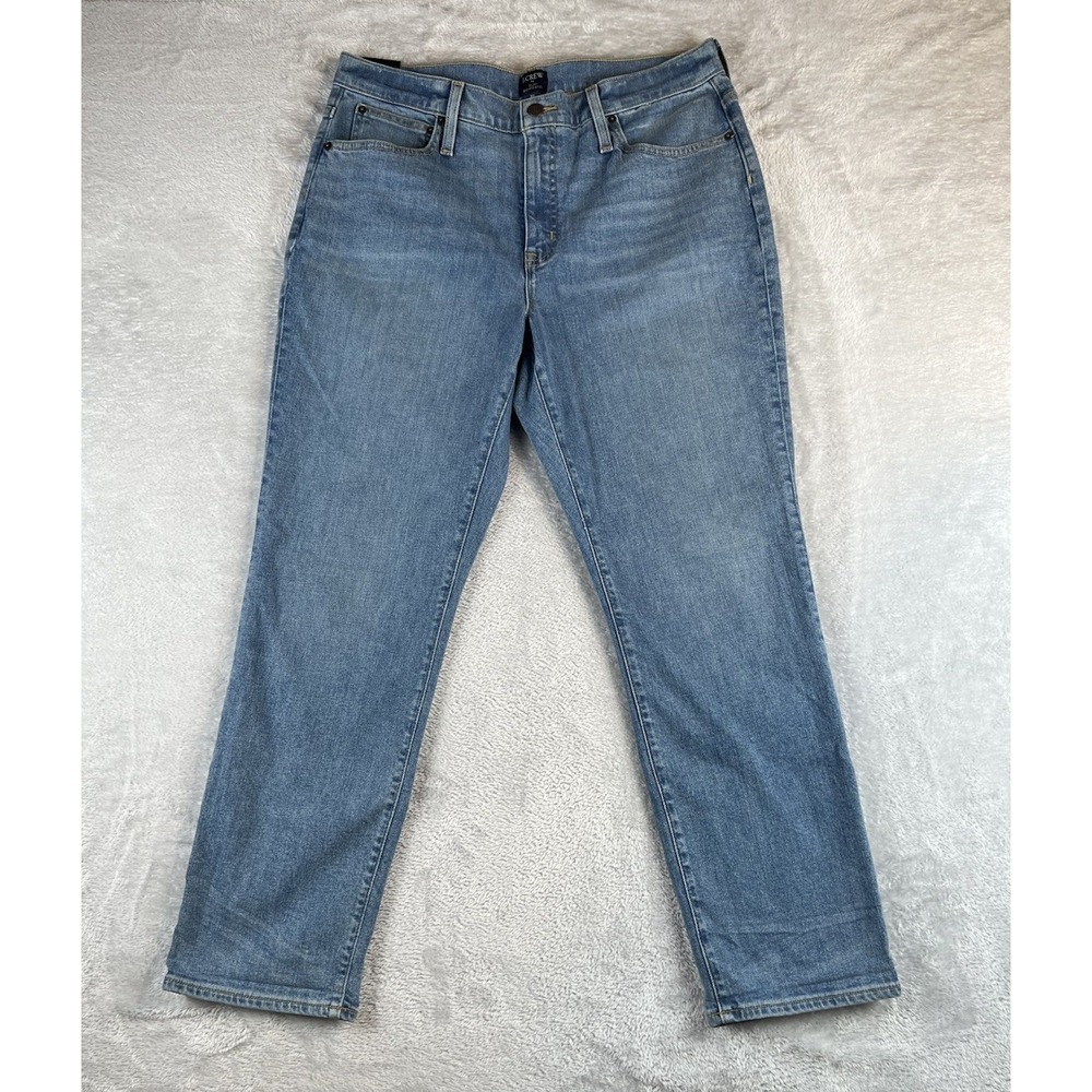 NWT J Crew Jeans Womens 30 Slim Boyfriend Fit Blue Denim Boho